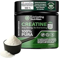 Creatina Monohidratada Everlasting Nutrition 300g - Suplemento para Aumento de Força e Performance em Treinos