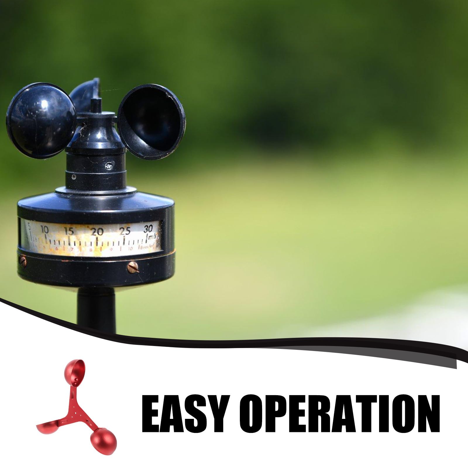 NUOBESTY 3-cup Velocità del Vento Sensore Anemometro Sostituzione Tazza 200mm Lega di Alluminio Vento Lama Accessorio per Outdoor Tool