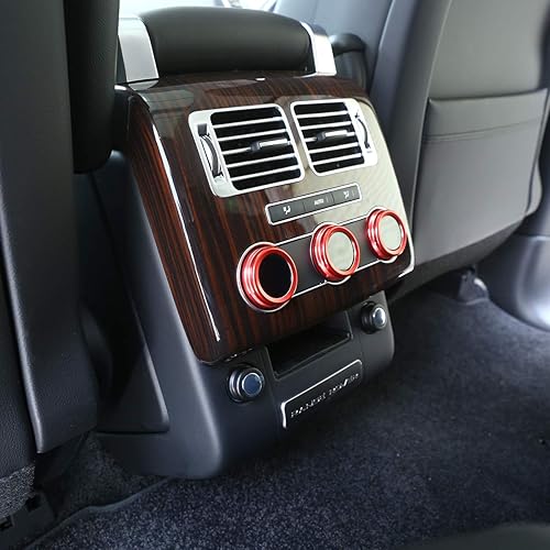 Miniatura 5 de Aluminum Alloy Air Conditioning Knobs Audio Circle Trim 3Pcs For Land Rover Range Rover Vogue L405 2013-2017 Auto Accessories (Red)