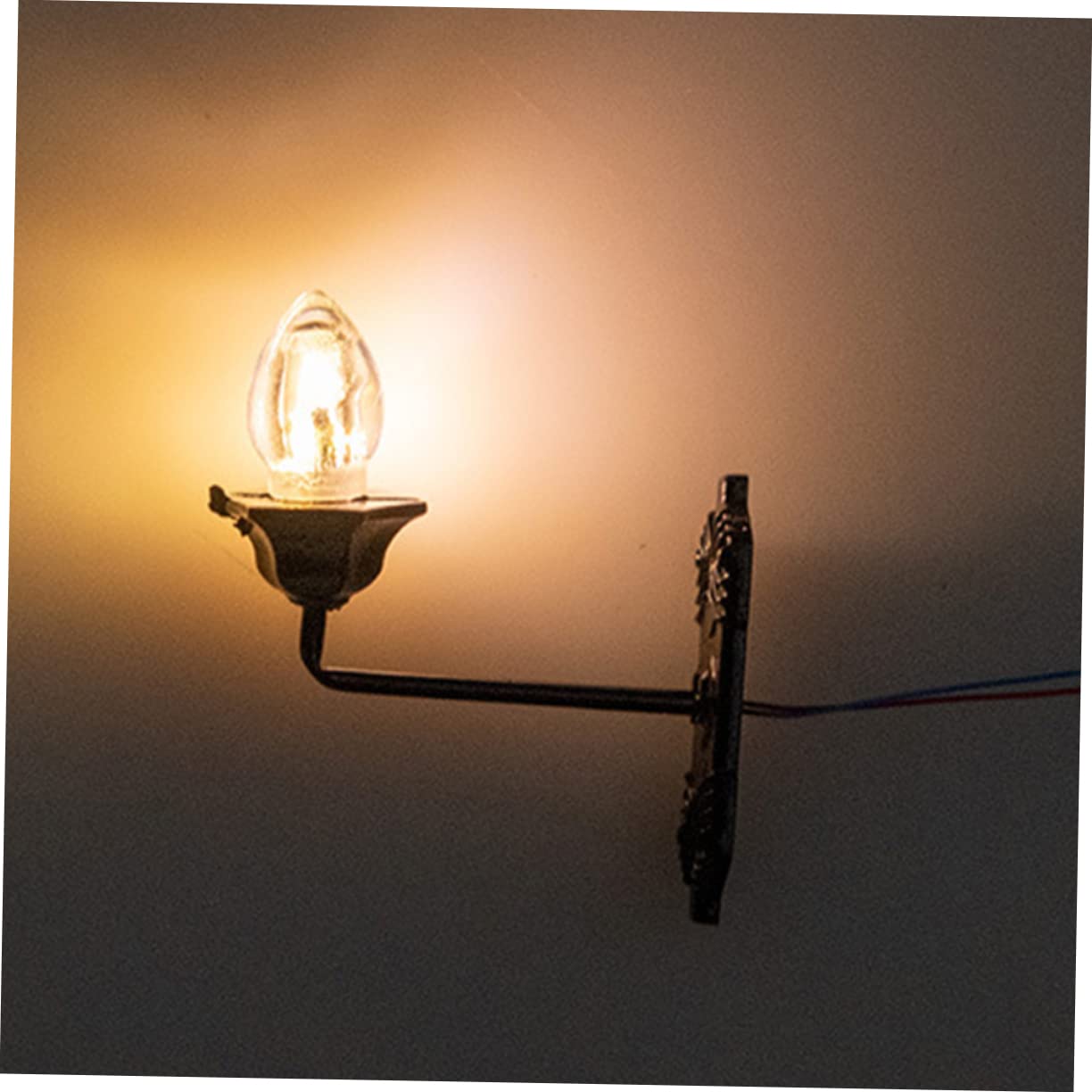 Lampadaire Miniature HO 10 Lampadaires Miniatures HO 1:87 - Éclairage LED Blanc Chaud - Pour Modélisme Ferroviaire Ou Diorama - 10.8cm éclairage Maquette Train