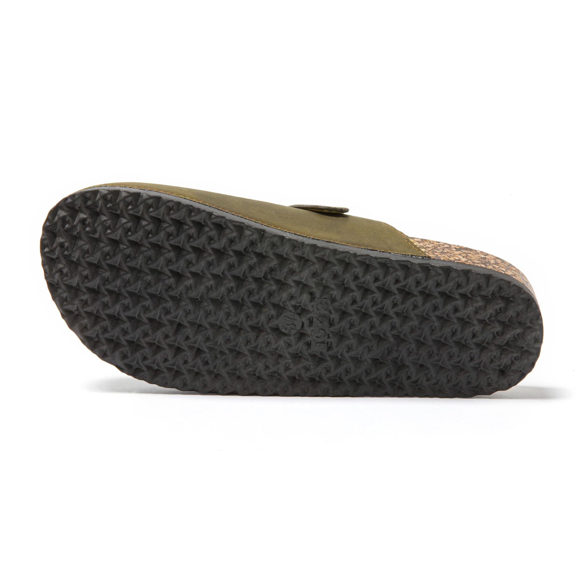 JOMIX Zapatillas Casa Mujer con Hebilla Zuecos Mujer Piel con Plantilla Ortopédica
