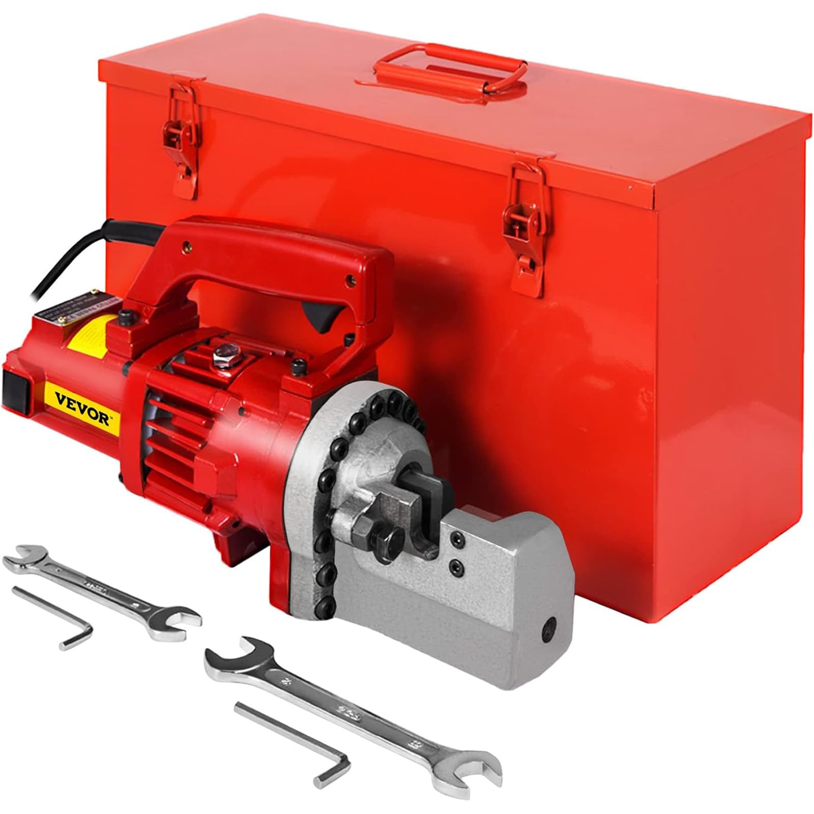XNZJHPP Portable Electric Hydraulic Rebar Cutters - 1250W/1700W, Low Noise, Efficient Steel Bar & Iron Rod Cutting Tool for Construction & DIY Projects (Red 1250W)