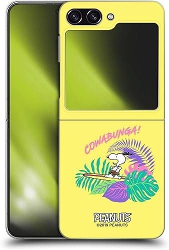 Head Case Designs Officially Licensed Peanuts Cowabunga! Snoopy Aloha Disco Hard Back Case Compatible with Samsung Galaxy Z Flip5
