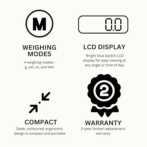 Miniatura 3 de GemOro Platinum MP601 - Báscula de joyería  Báscula de cocina de bolsillo de clase premium  Herramienta de precisión digital  Lectura y precisión