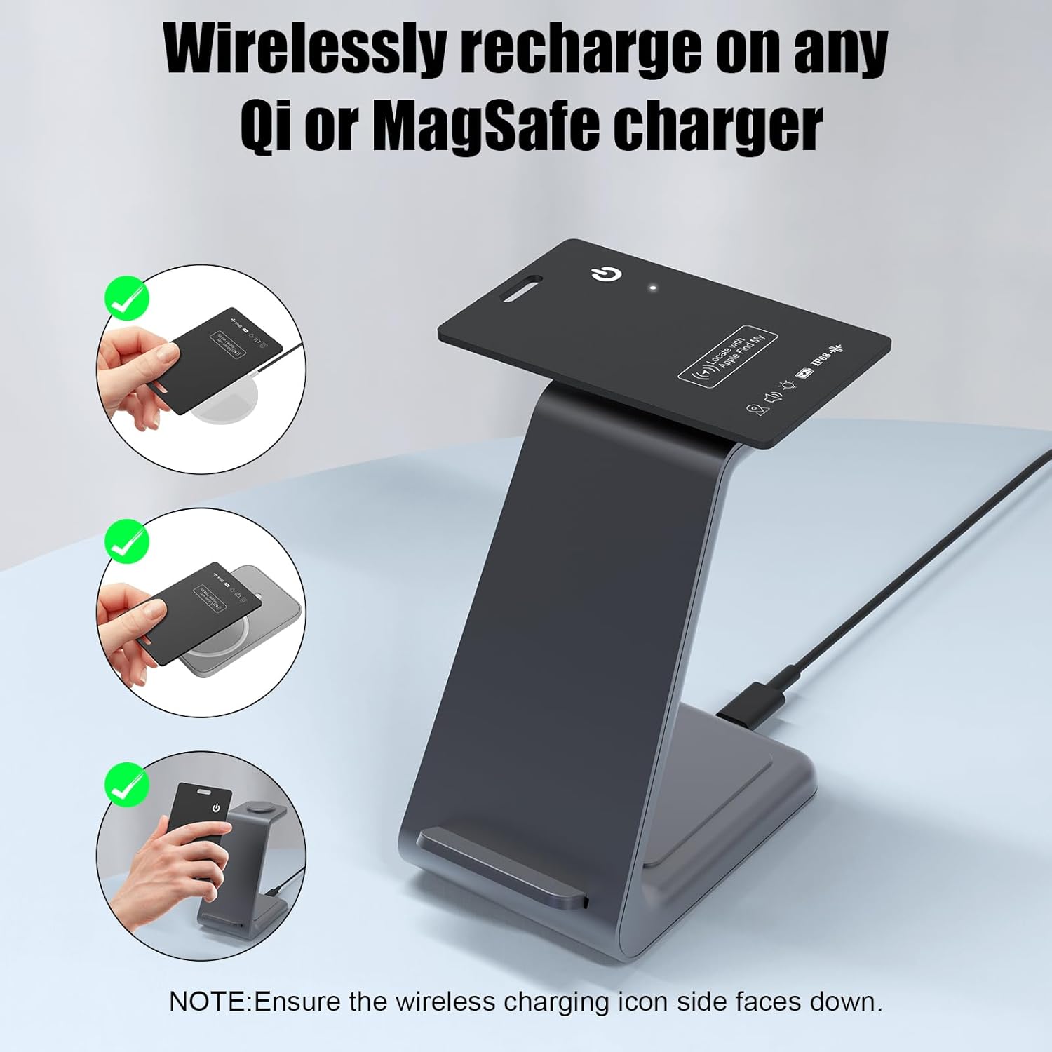 Wallet Tracking Card, Bluetooth Tracker Smart Finder for Apple Find My[MFi Certified],iPhone Card Finder Rechargeable IP68 Waterproof 0.06in Slim Keys Item Locator for Keys, Bags, Passport(iOS Only) - Image 5