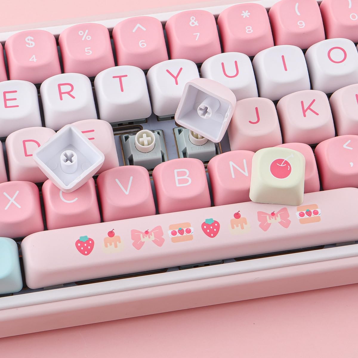 Amazon.com: TYRIXKI PBT Keycaps 132 Keys MOA Keycaps, Cream