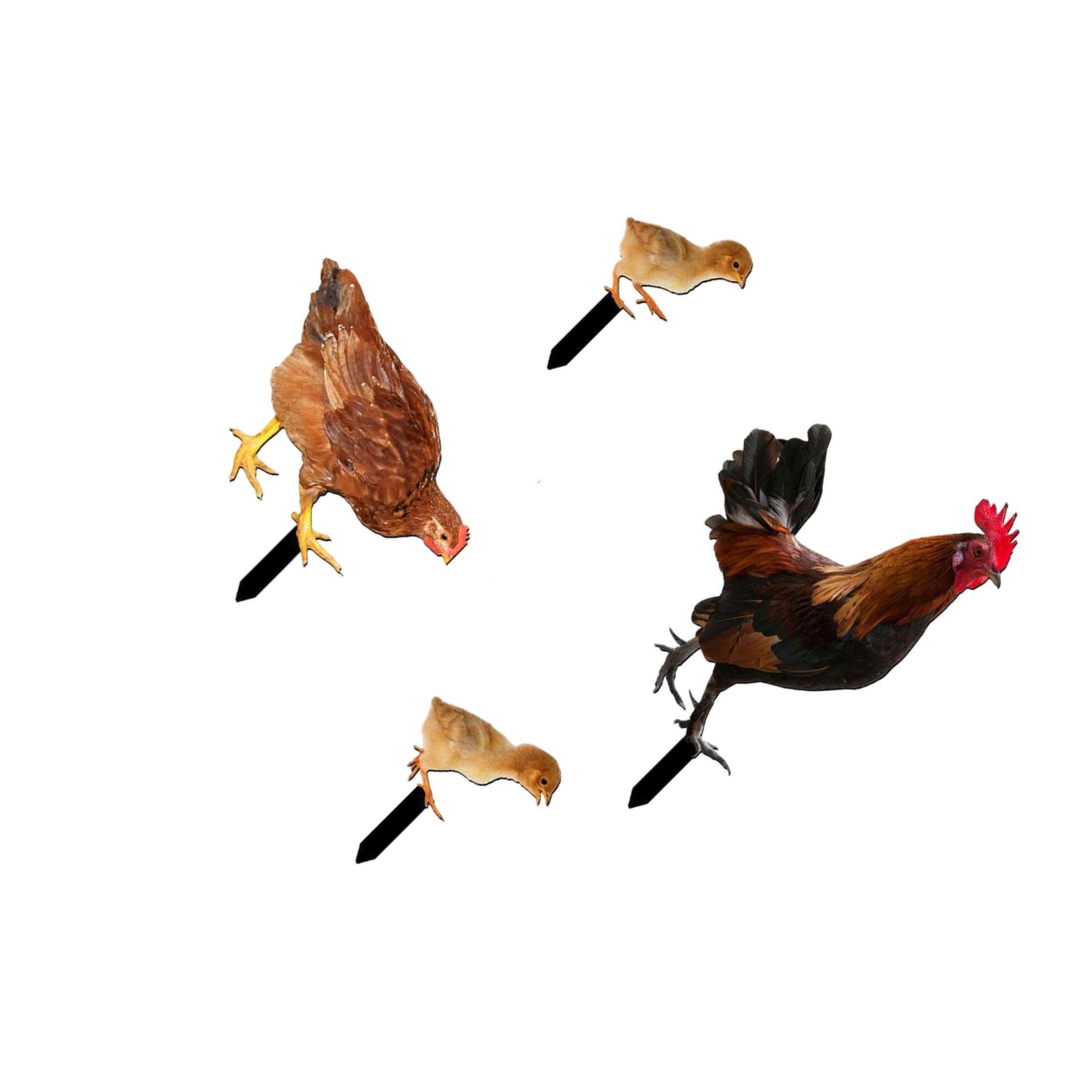 mophrati 4x Chicken Statue Garden Decorations Sign Stylish Addition To