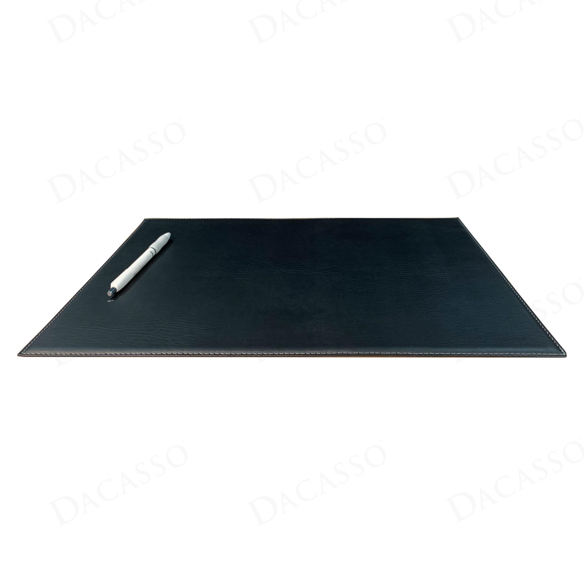 Set de table rectangulaire anti-tache en similicuir noir Dacasso pour protéger votre table
