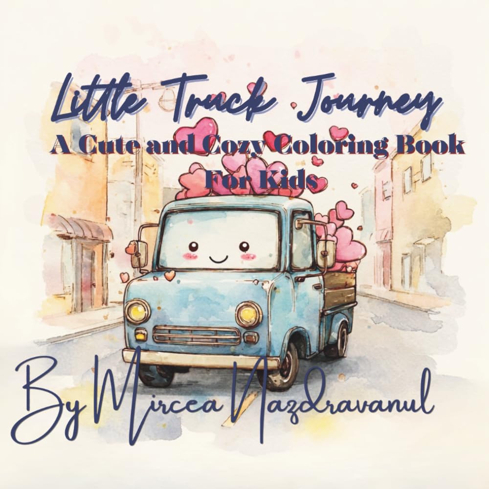 Little Truck Journey: A Cute & Cozy Coloring Book for Kids Ages 3 to 8 with Adorable Trucks and Fun Adventures