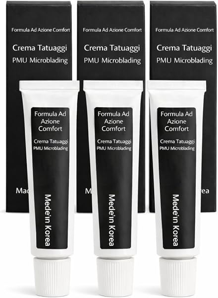 Crema Tatuaggi, Trucco semipermanente, Microblading sopracciglia, pmu labbra, eye-liner, ceretta depilazione laser, rimozione laser tatoo, 3 pcs - 1