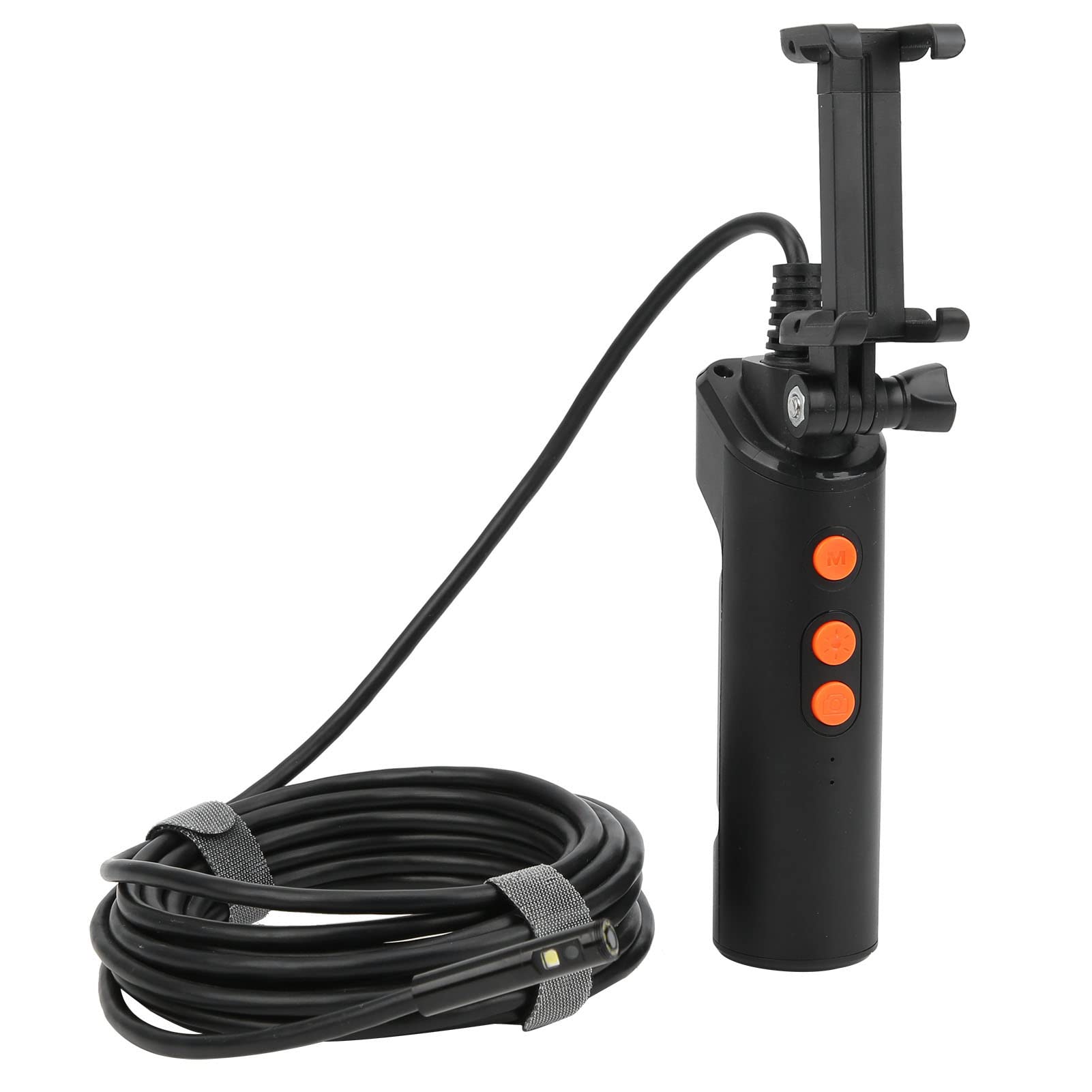 Telecamera per endoscopio con display a schermo diviso a doppia visualizzazione, endoscopio F280 1080P 2 MP 8 mm WIFI periscopio periscopio per fognatura a doppia lente Ispezione IP68 imper(5M)