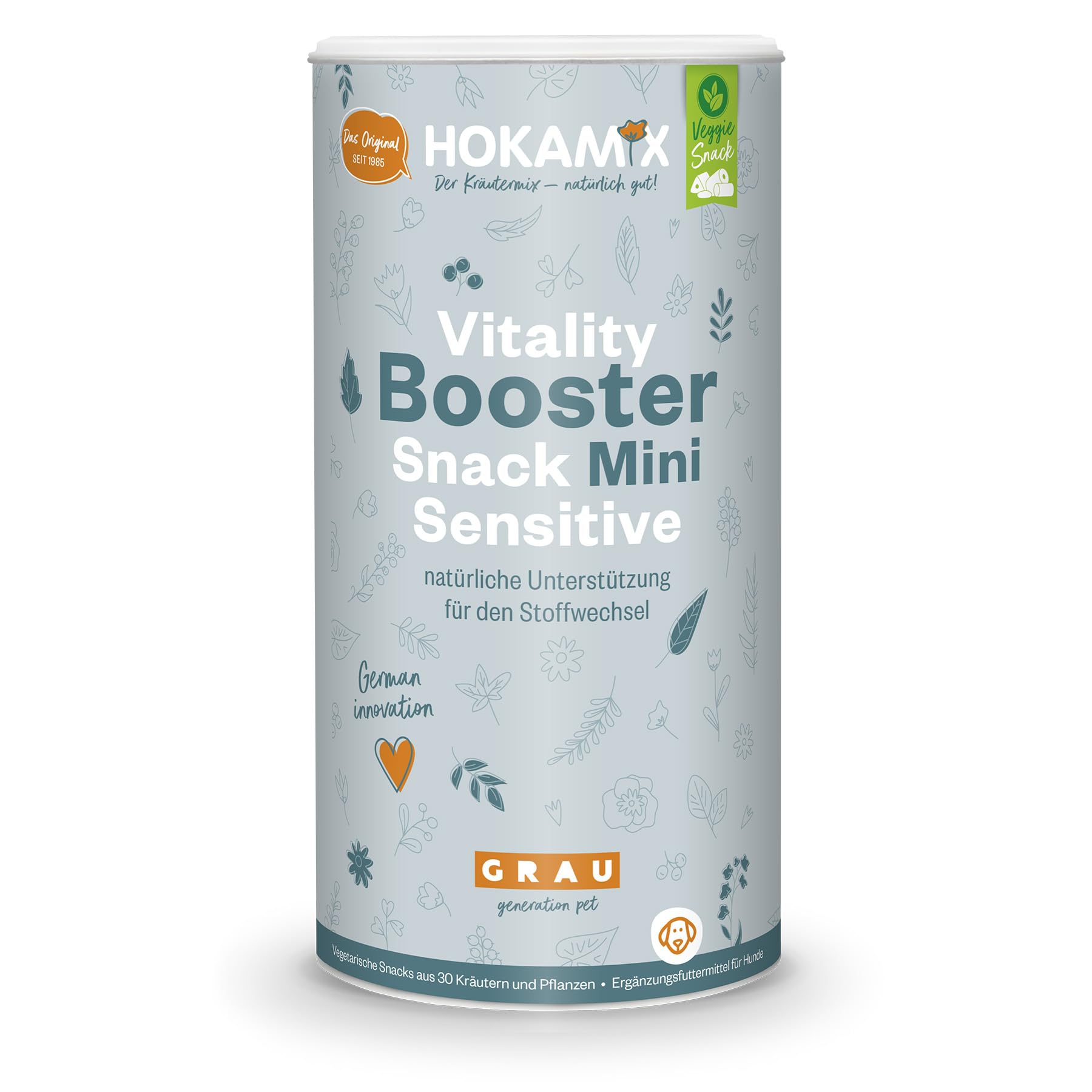 Grau - the Original - Hokamix Vitality Booster Snack Mini Sensitive, 1 pack (1 x 800g), complementary food for dogs