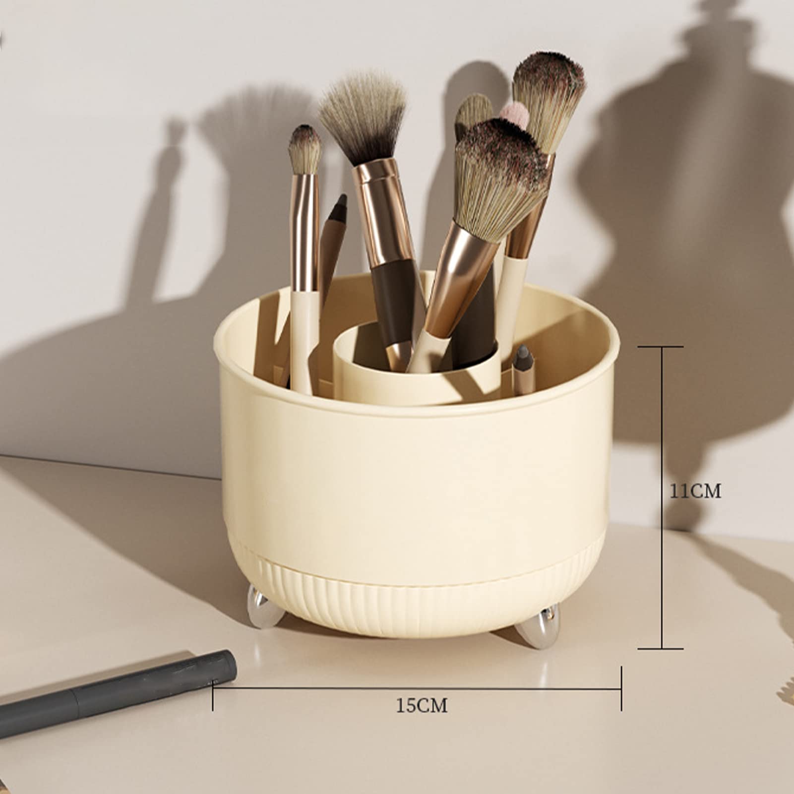 PerGar Kosmetikbox Drehbar – Großer Make-up-Organizer, Transparent, Staubdicht
