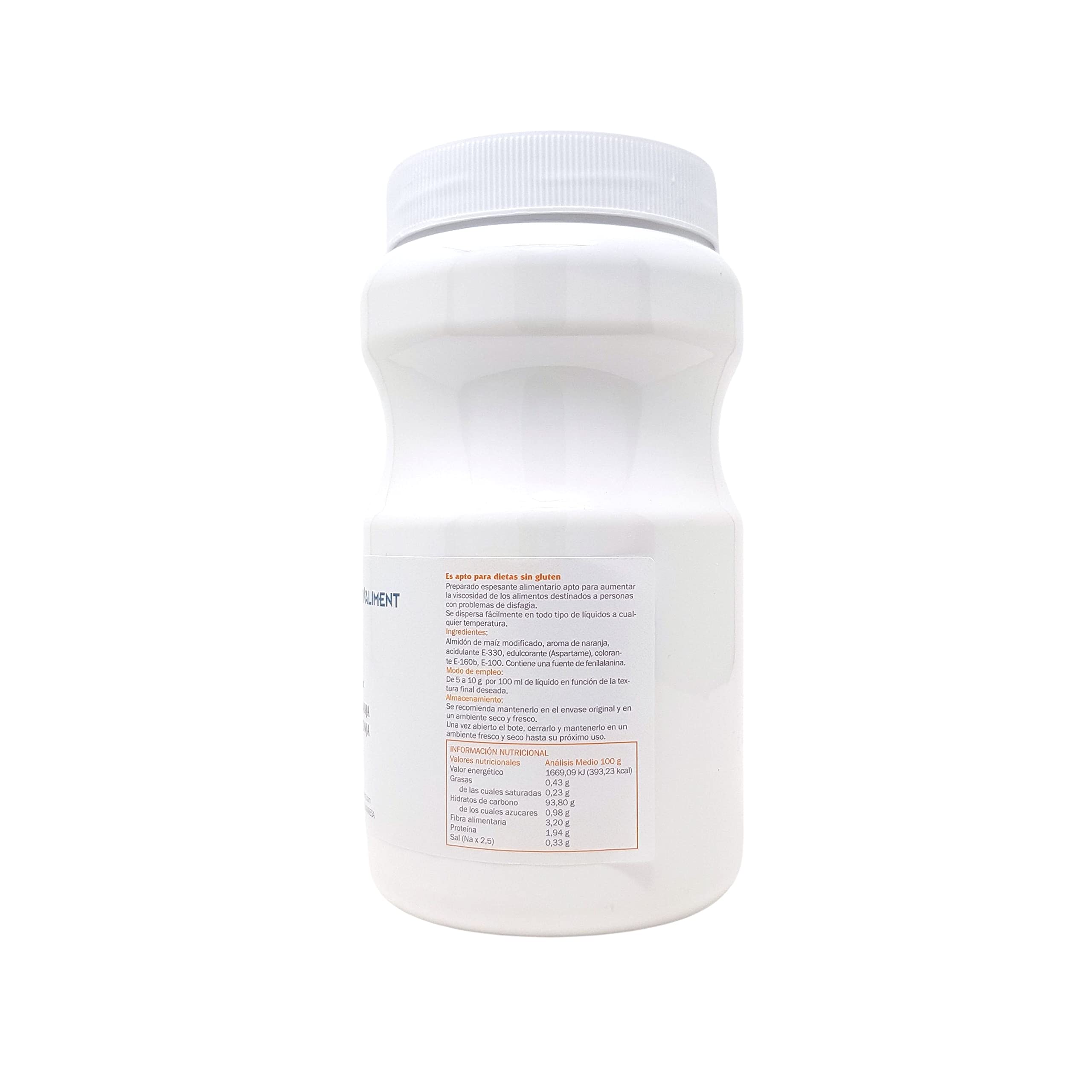 Taliment | Espesante Alimentario para Liquidos | Gel Espesante Bote 550g | Espesante para Liquidos | Gelificante Instantáneo de Naranja