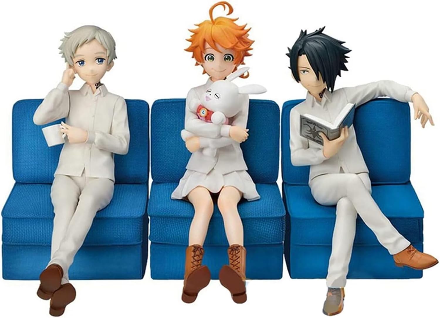 KPOP Anime Figure,Ray-Norman-Emma Figure Anime Figure Cute Cartoon Action Figures Desktop Ornaments