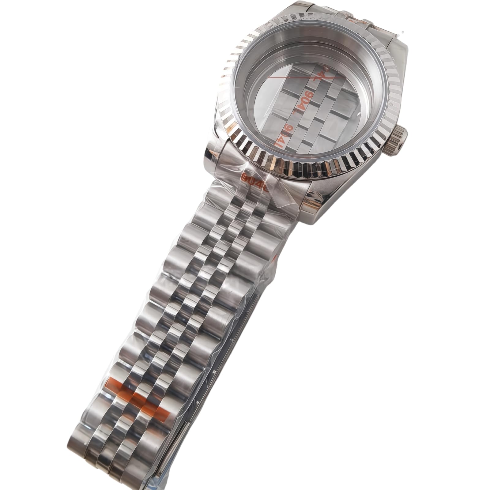 Ersatz Uhrengehäuse Set 36mm 39mm Geriffelte Lünette Saphirglas Sichtboden Massiv NH35 NH36 NH34 Kompatibel für Rolex Datejust/Oyster Perpetual-5 39MM