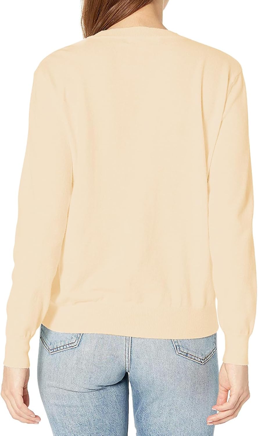 QUALFORT Women's Sweaters Long Sleeve Soft Lightweight Basic Knitted Pullover Sweater - Image 2