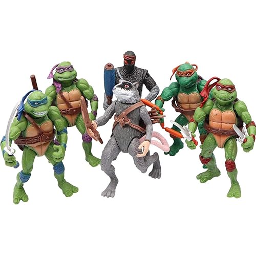 6 Turtles Action Figures Toy Set