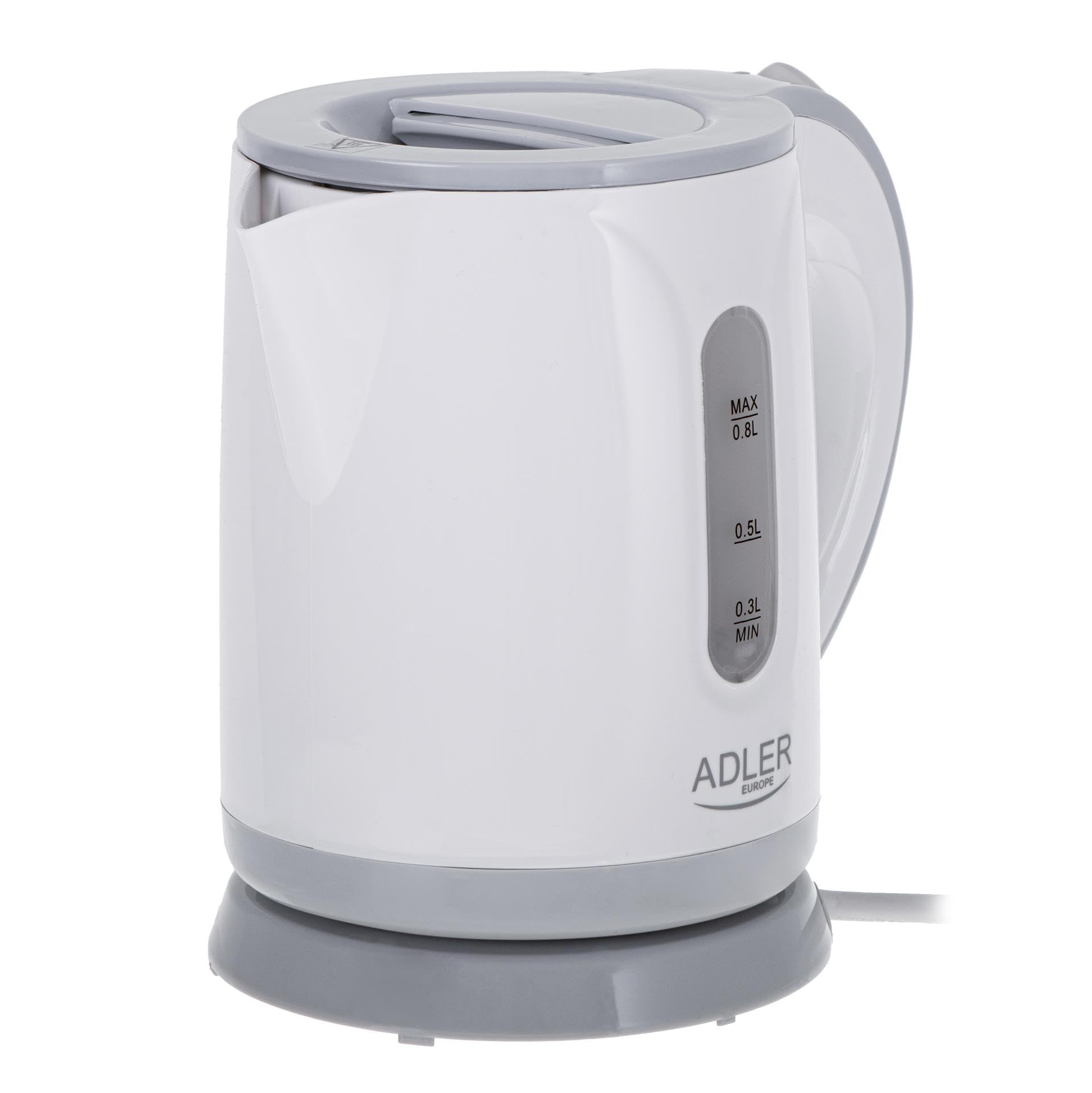 Adler AD 1371g Czajnik Elektryczny, 0.8L, Filtr Antywapienny, Obrotowa Podstawa 360°, 850W