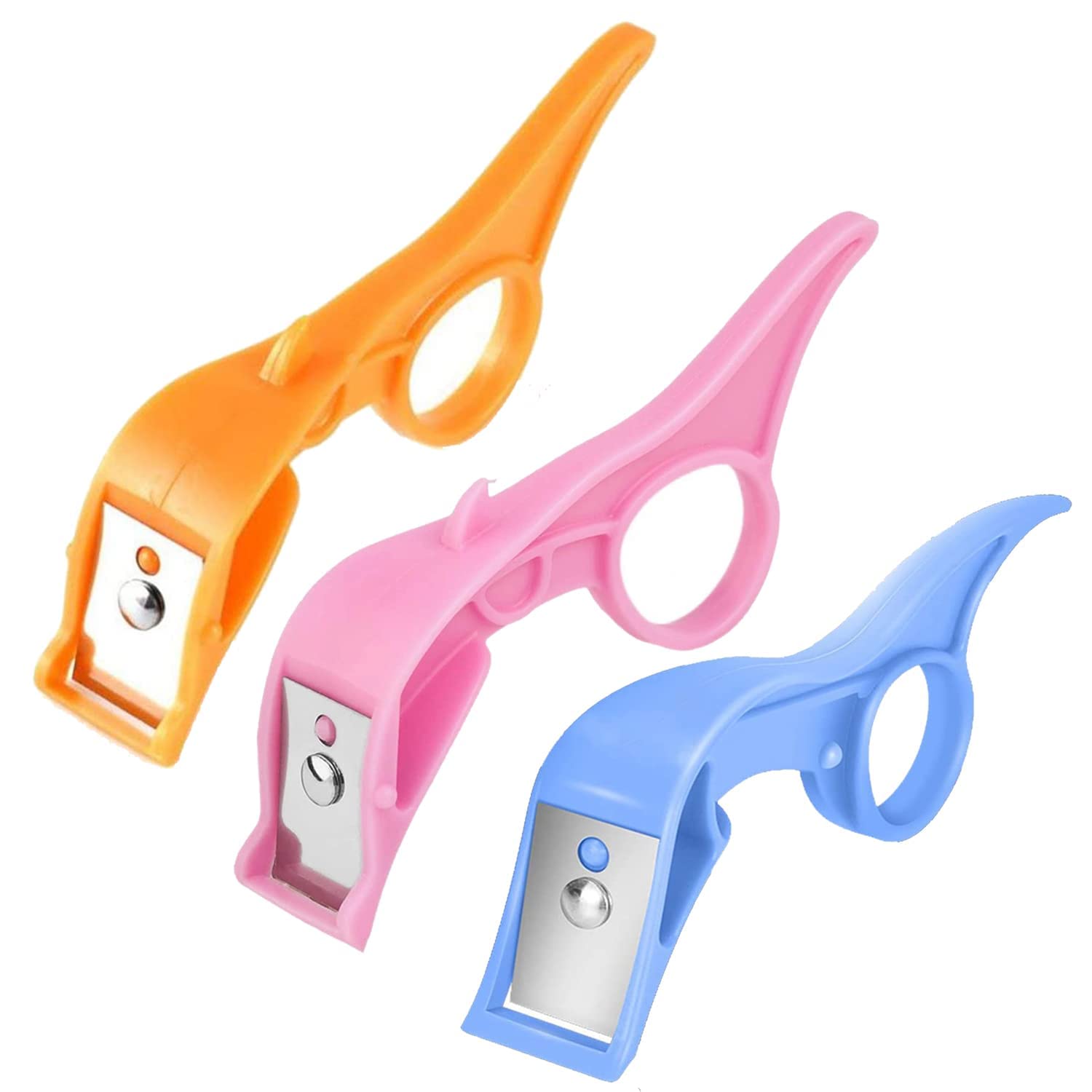 Tanna Enterprise Finger Ring Peeler Vegetable Peelers Tool for Kitchen Multi-Function Thin Skin Scraping Slicer Hand Palm Cutter Remover - Random Color (Pack pf 2)