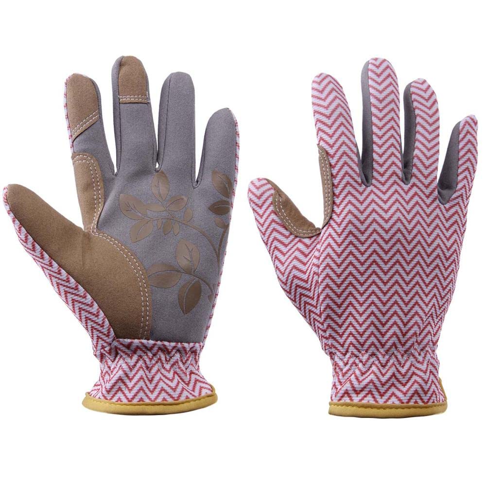 Guanti da Giardinaggio 1 paio di guanti da giardino da lavoro da giardino a prova di giardiniere da donna (Color : Pink, Size : M)
