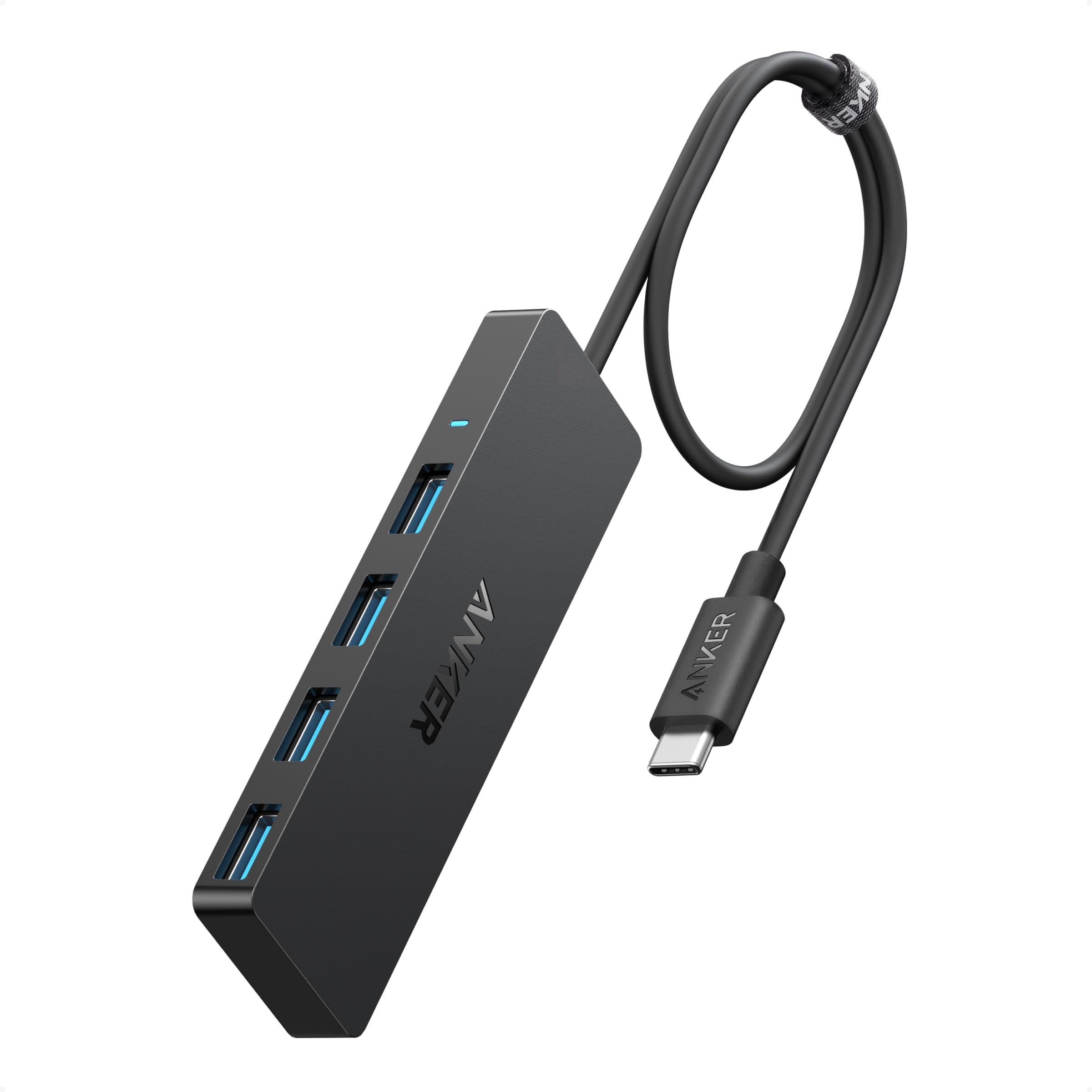 Anker USB C Hub, 4-in-1 USB Splitter, USB Extender, Computer Accessories | Multiport adapter with 5Gbps Data Transfer for USB-C Port Laptop, PC, Desktop and More (Charging Not Supported)(USB-C, 2ft)