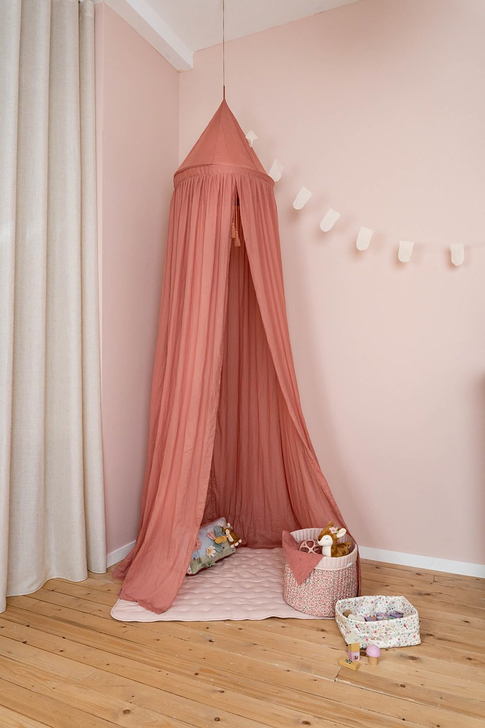 Little Dutch Betthimmel Moskitonetz Baldachin Kinderzimmer Baby Kinder pink Blush (250 cm) - Pure