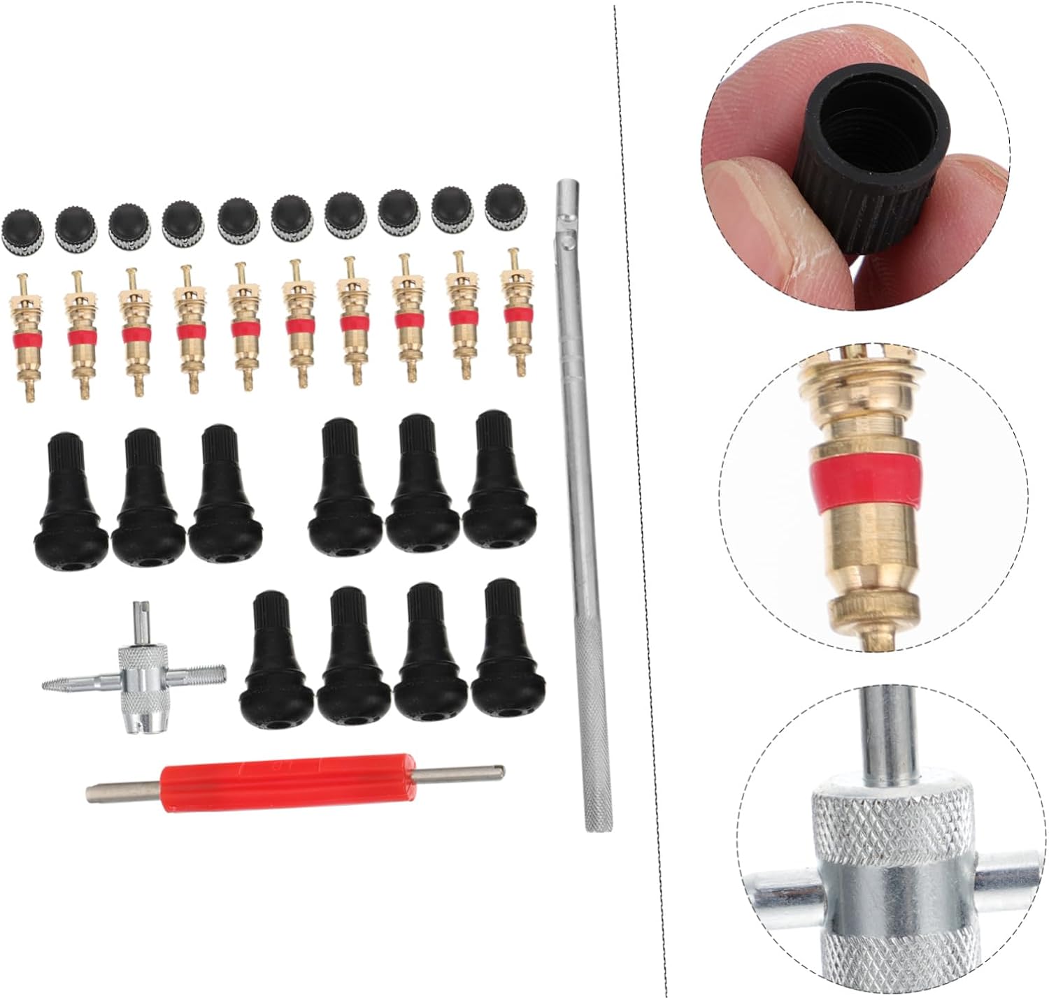 CHILDWEET 1set Tire Core Installation Tool Kit Valve Stem Remover for Cars Motorcycles Atvs Trucks Efficient Tubeless Tire Repair Tool Sturdy and