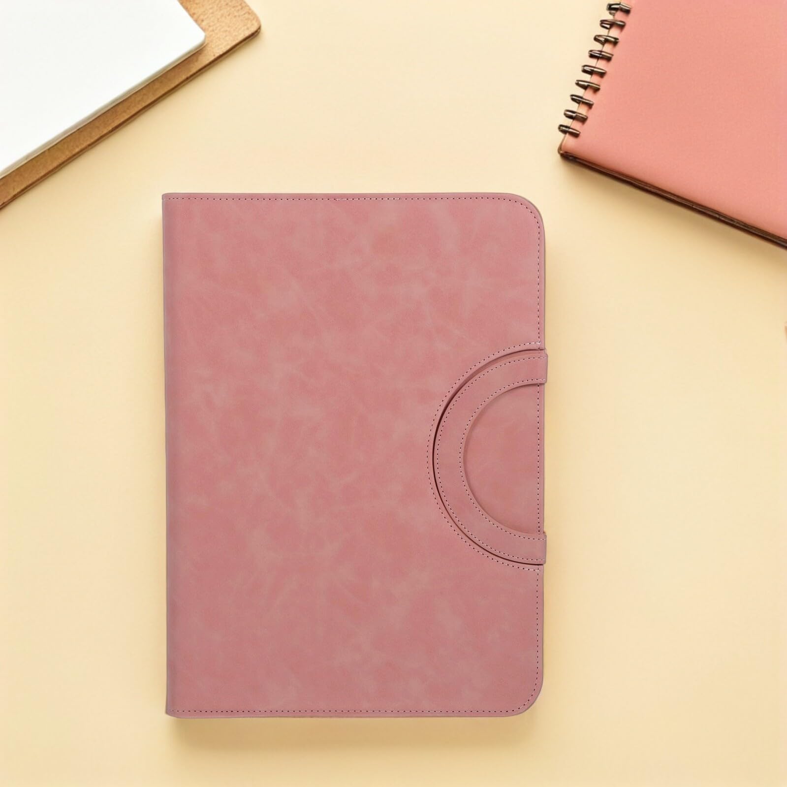Bolsa Organizadora de Documentos para con Cremallera y Asa, Color Rosa Espejo, Carpeta para Reportes Médicos y Pruebas de Embarazo, Libro de Recuerdos para Maternidad