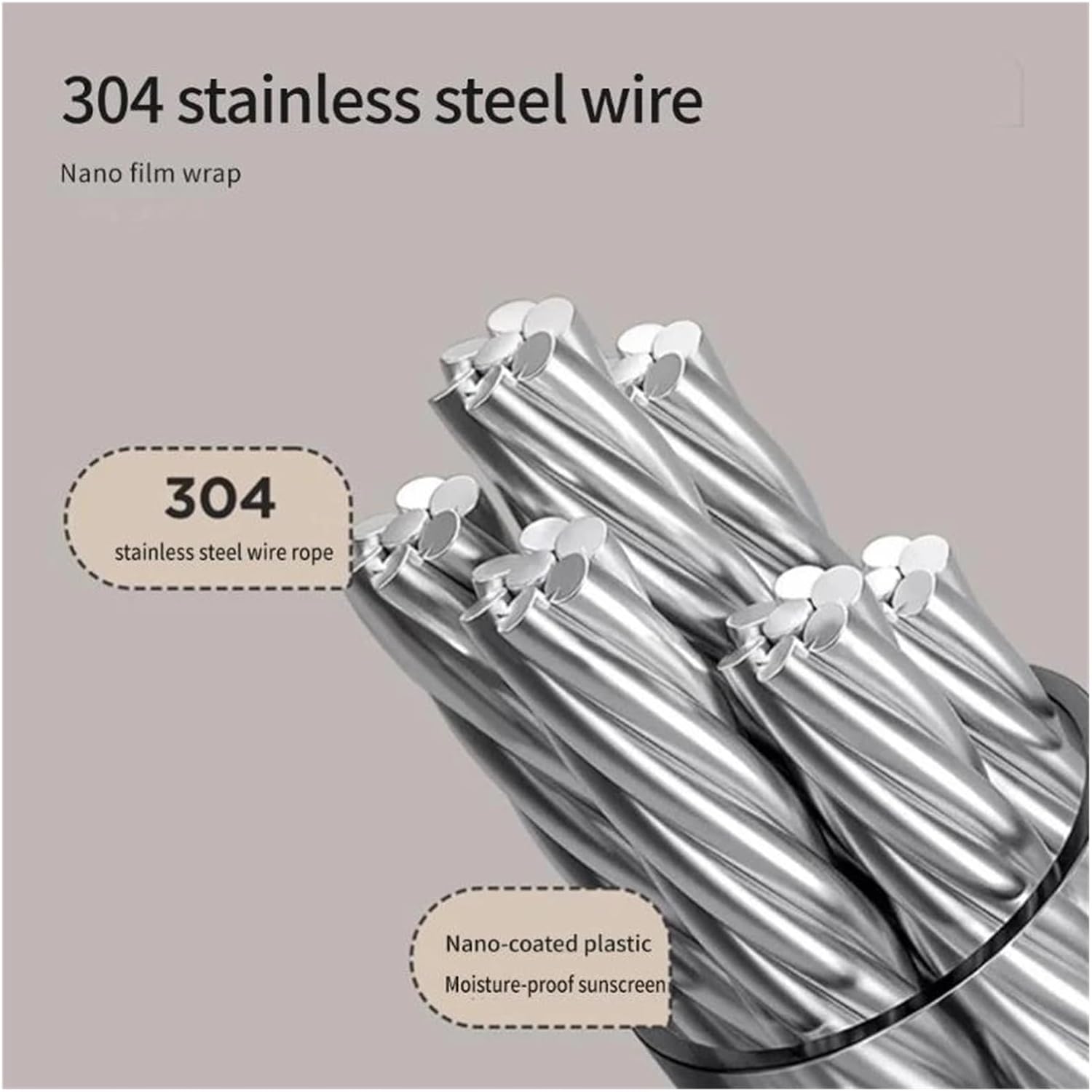 Clothesline, Space Saving Retractable Clothes Drying Line 14ft Sagging Stainless Steel Wall Mounted Laundry Rope(White,Square)