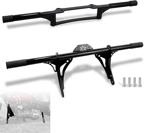 Miniatura 9 de WOWTK Barra protectora de estriberas de carretera/estriberas de carretera Protector de motor para Harley Dyna con modelos de control medio Negro