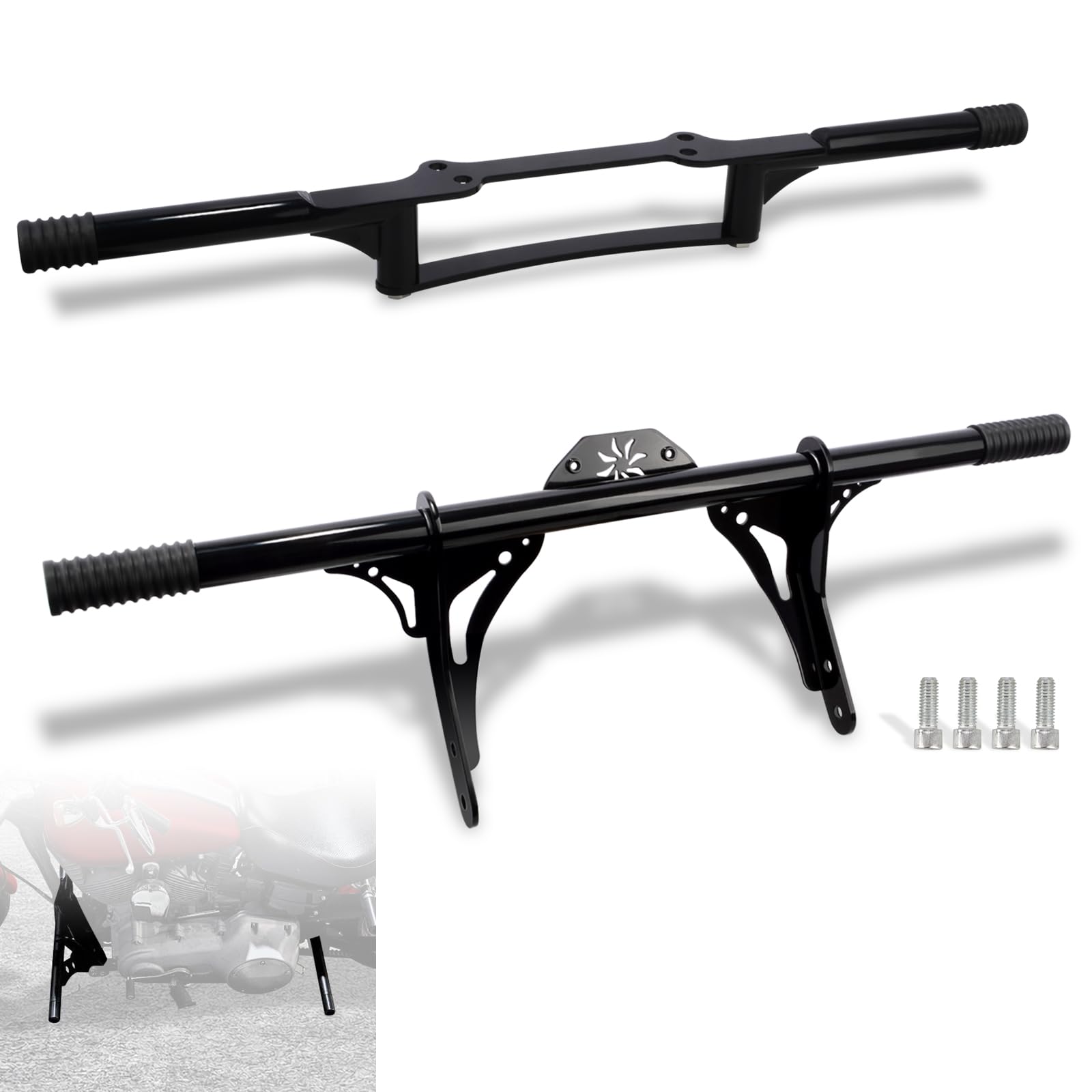 Highway Peg Crash Bar + Passenger Footpegs Engine Guard for Dyna