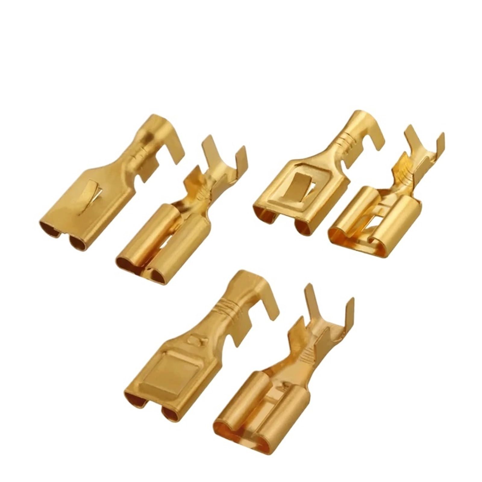 Terminal de engarzado Dorado de latón, Conector de prensado en frío, DJ625-7.8X0.8C, DJ623-E7..8, 7,8mm, for Coche(Female A,500 Pcs)
