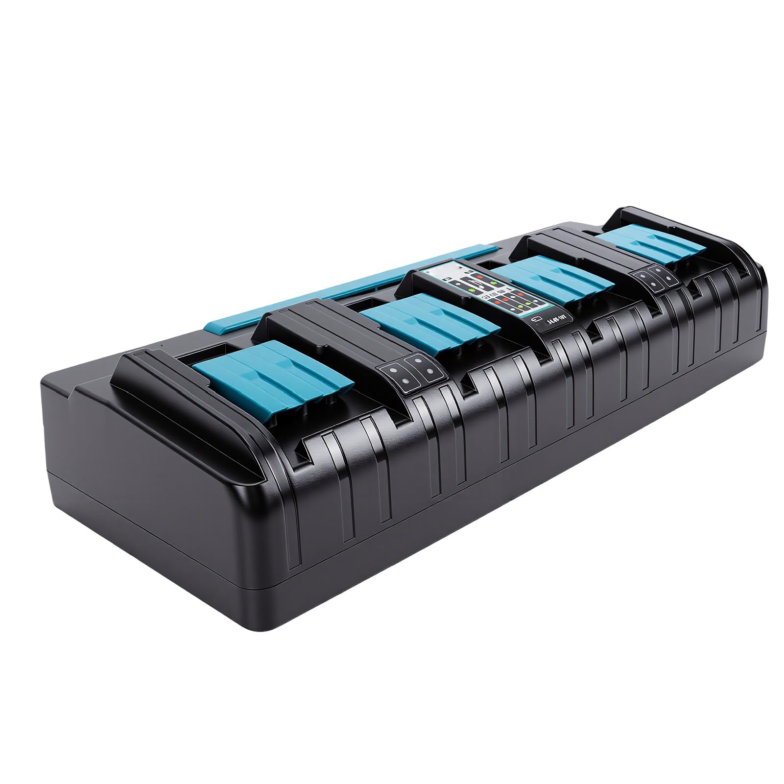 Generic Cargador de Batería Rápido de 4 Puertos para Baterías BL1820 BL1830 BL1840 BL1850 con Certificación de Seguridad y Luces LED de Fácil Monitoreo