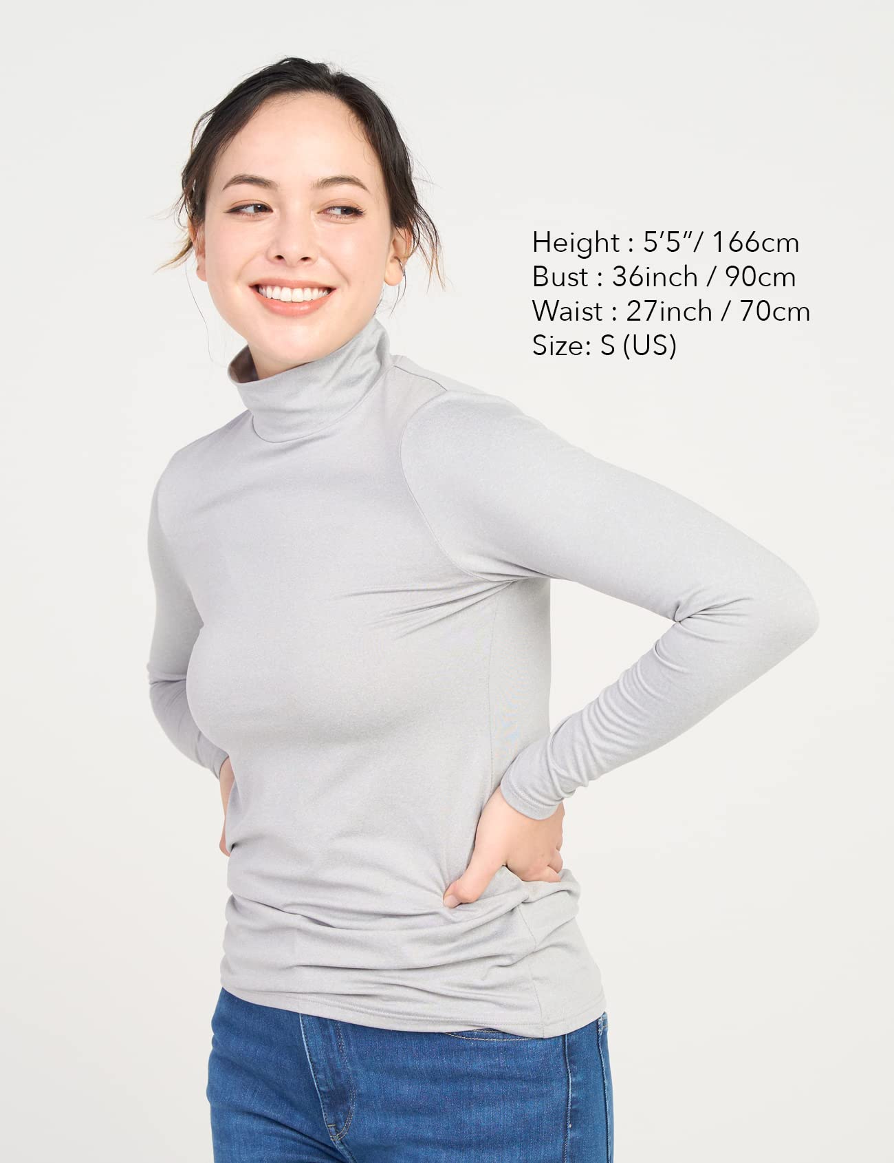 LAPASA Donna Maglia Termica Collo a Lupetto L87 L89 - Abbigliamento Termico Traspirante a Maniche Lunghe Fodera in Pile Strato Base