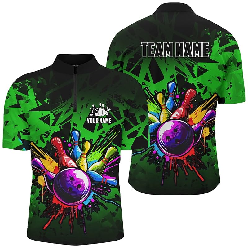 ChipteeAmz Colorful Bowling Jerseys, Custom Unisex Bowling Polo Shirts for Men & Women, Personalized Team Bowling Shirts3