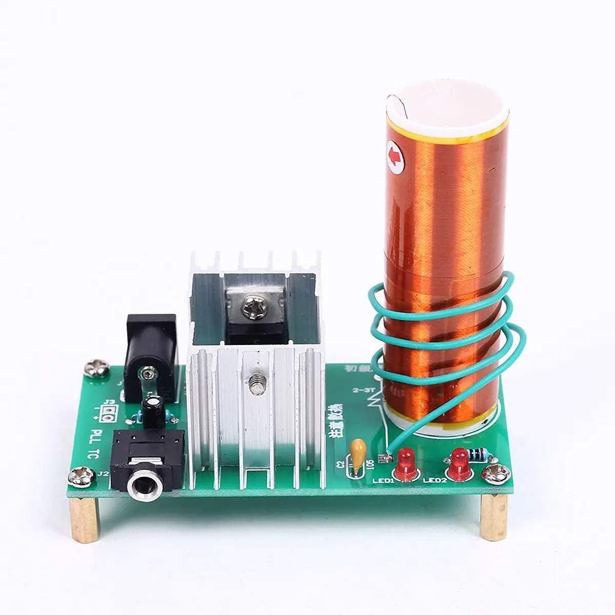 DIY Mini Tesla Coil Module Soldering Project Unassembled 15W DC 9-12V 2A Plasma Speaker Electronic Kit