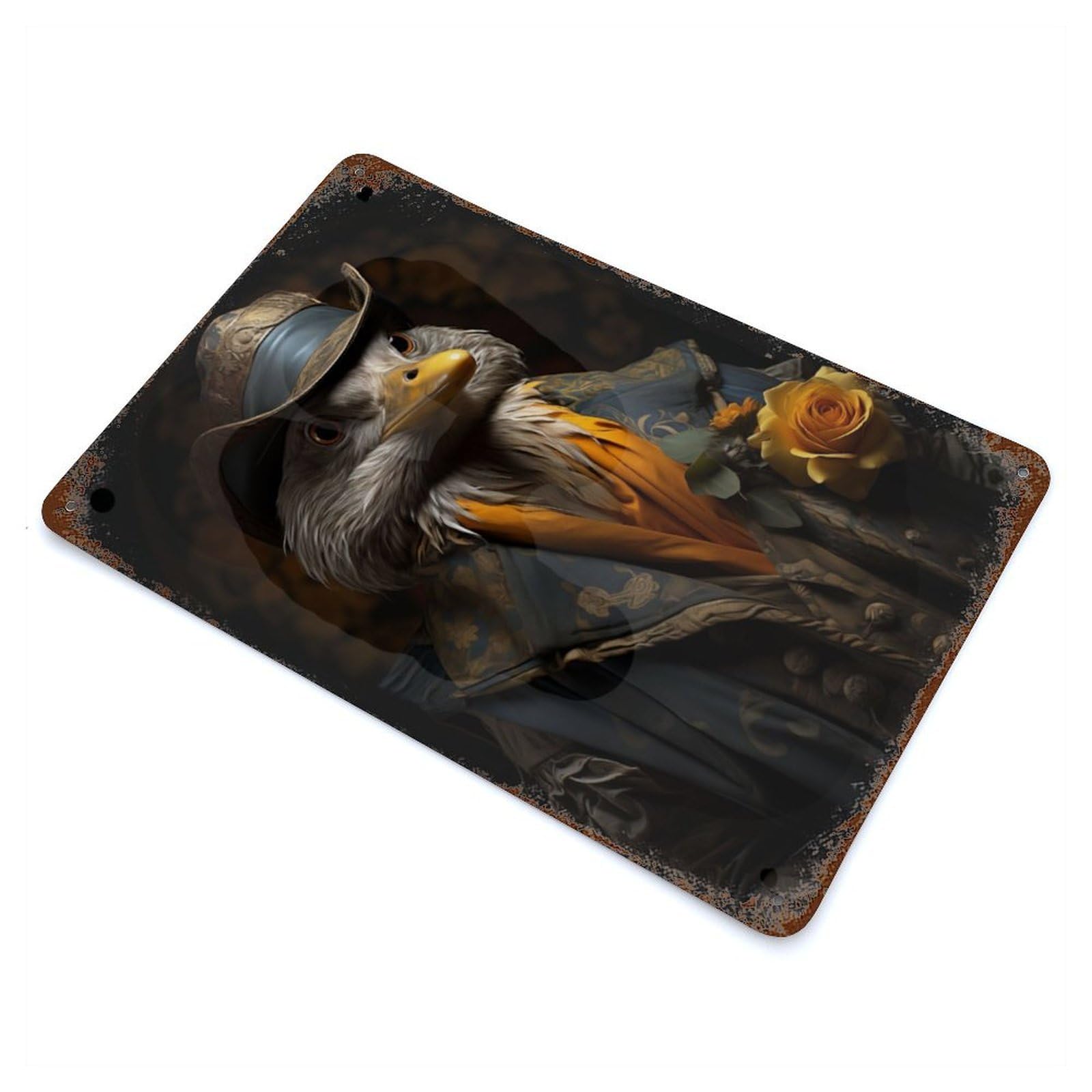 Sophisticated Goose 11.8"x7.9" Retro Metal Sign, Vintage Wall Decor for Garage, Bar And Workshop Decor