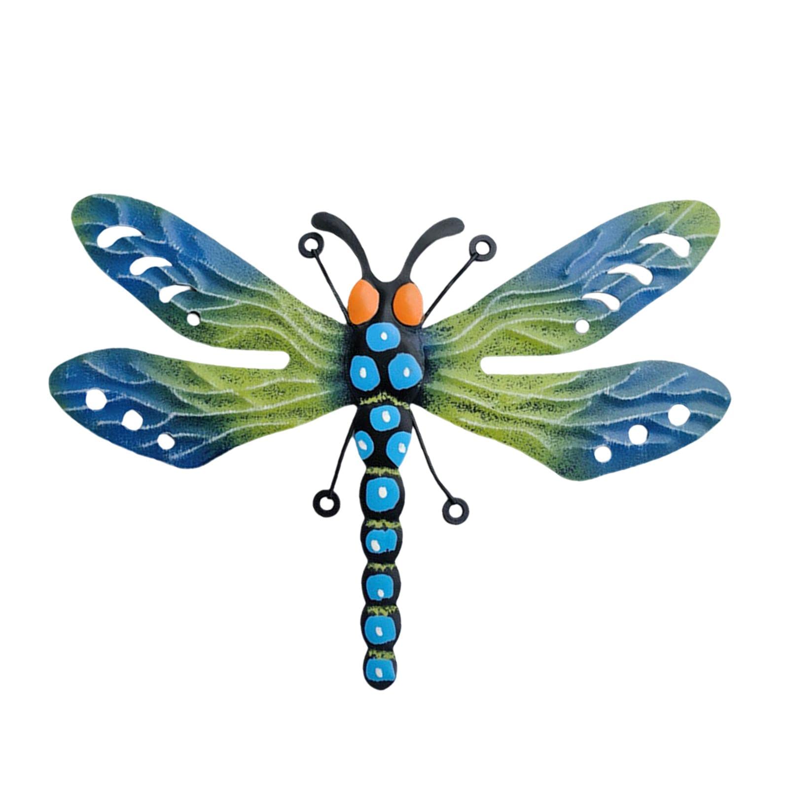 LOOM TREE® Dragonfly Wall Art Decor Wall Sculpture for Garden Indoor Outdoor Porch Yard Green | Home Decor | Figurines-image-0