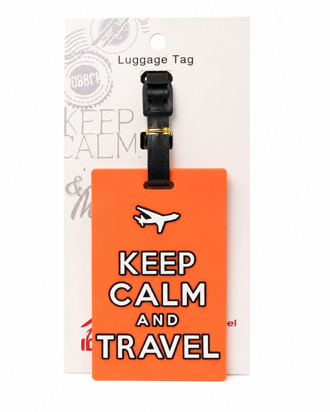 Silicone Luggage Tag for Suitcases & Travel Bags – Durable “Keep Calm and Travel” Baggage Identifier with Adjustable Strap & ID Card Holder for Backpack, Duffel & Laptop Bags (Pack of 1)-image-41