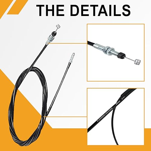Miniatura 4 de Chikia Cable del acelerador KT196 de 84 pulgadas compatible con Coleman KT196 Hisun HS200GK 196cc Línea del acelerador Go Kart Accesorios Piezas