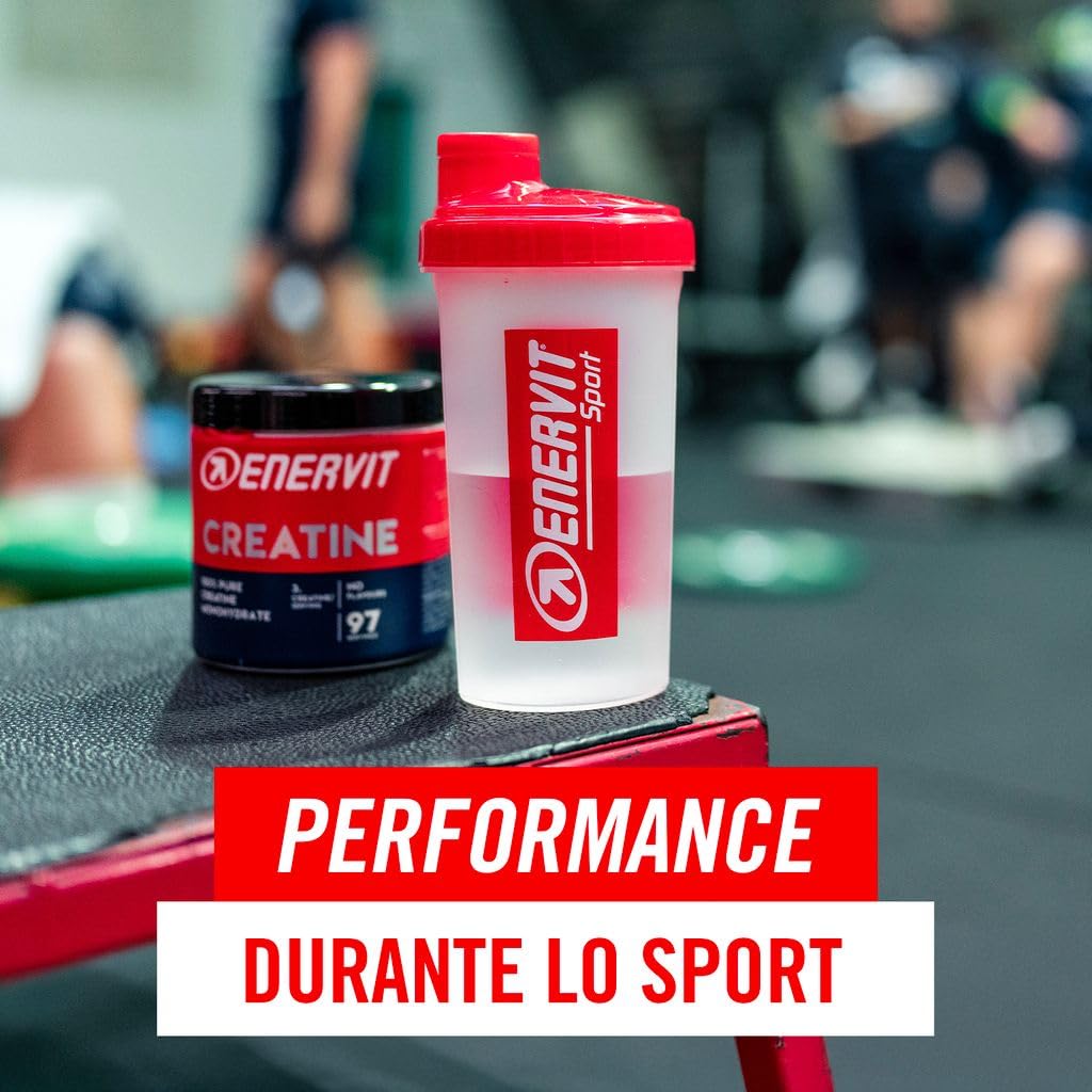 Enervit, Creatina Monoidrato Pura, Senza Aromi, Per Migliorare le Performance muscolare, 3,4g di Creatina per Porzione, Da Assumere nel Corso della Giornata, Vegan, Barattolo da 330g