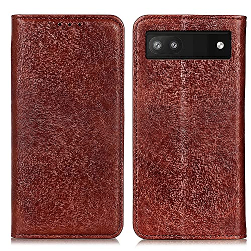 Coque Google Pixel 7A marron avec fermeture magnétique intégrée - 3