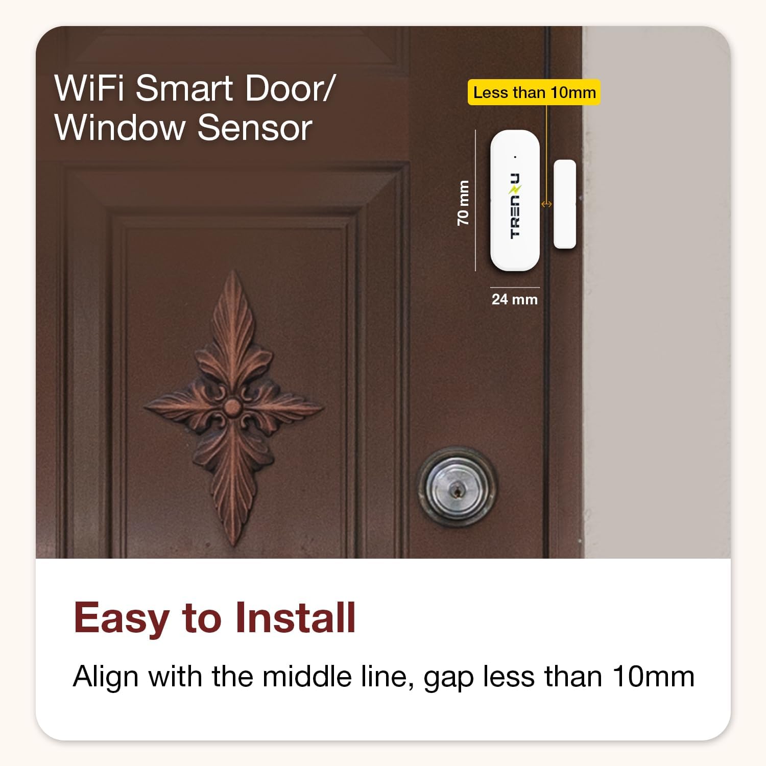 WiFi Smart Door Alarm - Instant Siren & Alerts -2