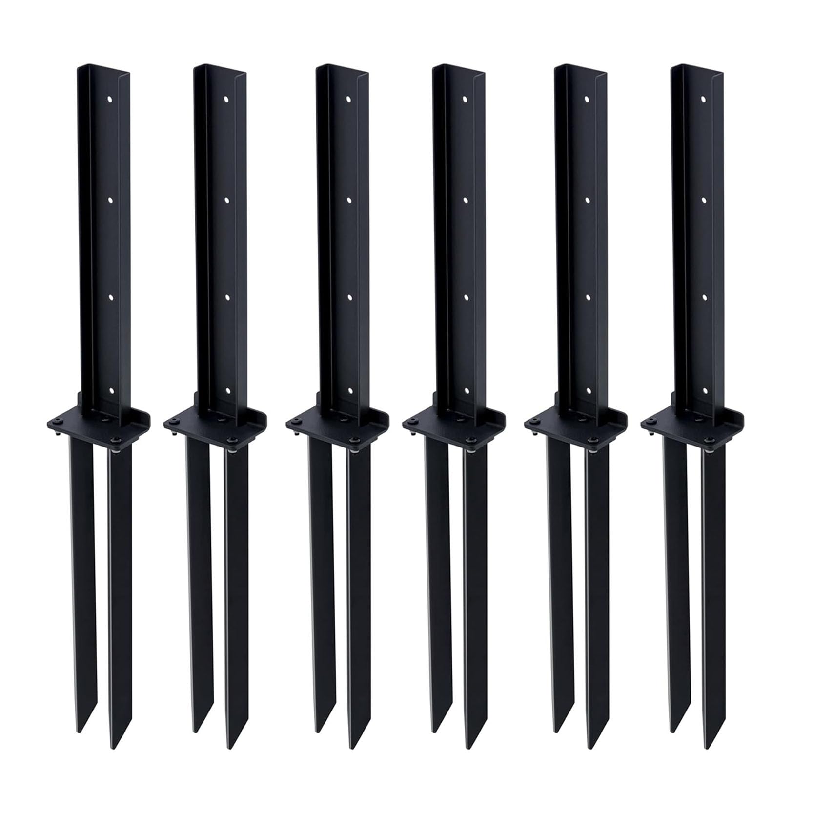 LQSYBHD 6 Pcs Heavy Duty Fence Post Repair Stakes Steel Fence Post Repair Kit Spikes for Fence Tops Fence Post Repair Spike for Repairing Damaged Reinforcement Fence Gate Posts