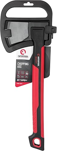 Miniatura 8 de INTERTOOL Hacha Hacha de acero al carbono de 2 libras, 18 pulgadas, hacha de camping para cortar, mango hueco antideslizante que absorbe los golpes,