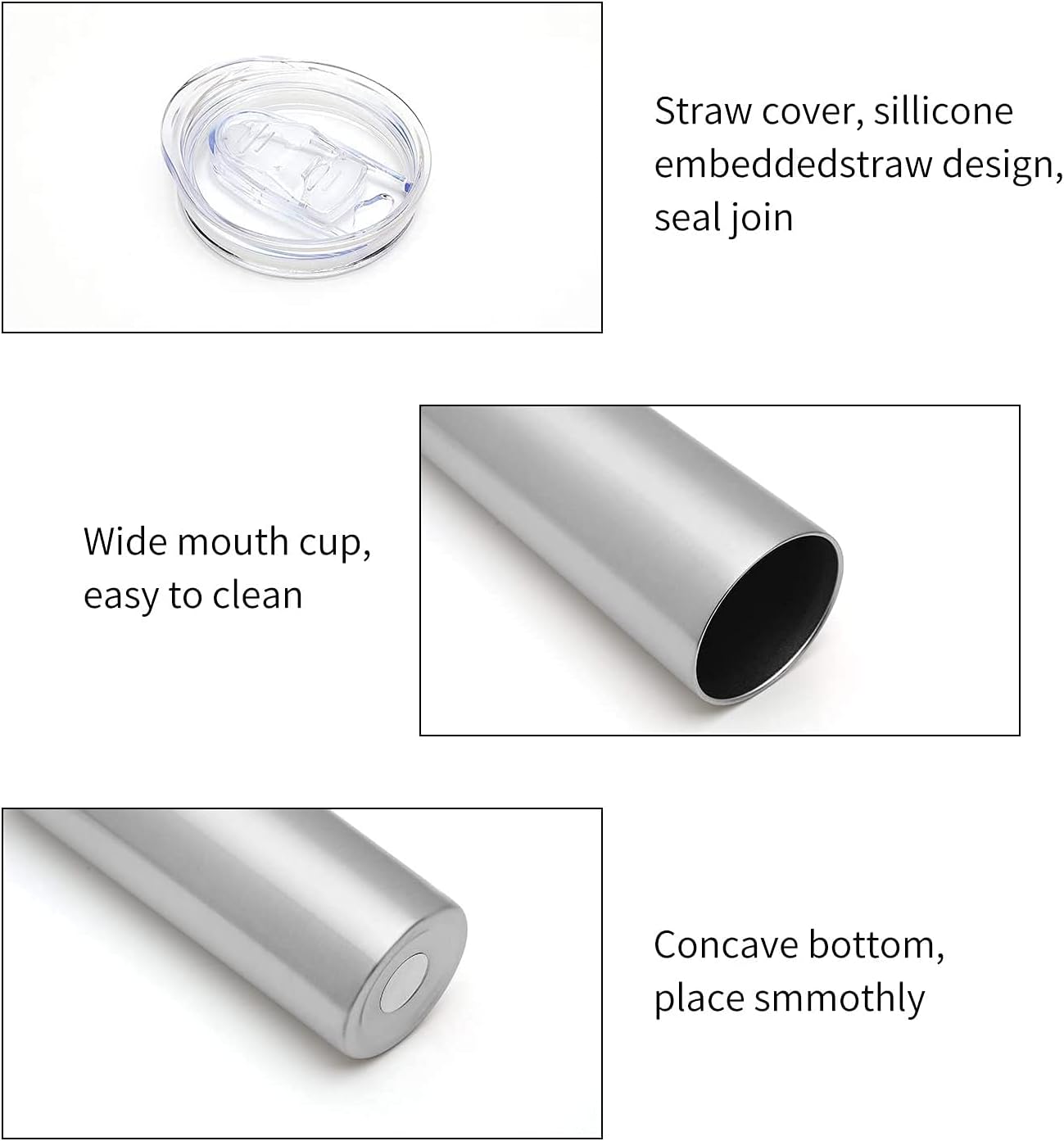 HASLE OUTFITTERS 20 oz Skinny Tumblers Bulk Set, Stainless Steel Insulated Slim Tumblers with Lids, Reusable Double Wall Travel Coffee Mugs, Durable Powder Coated Travel Water Cups(12) - Image 4