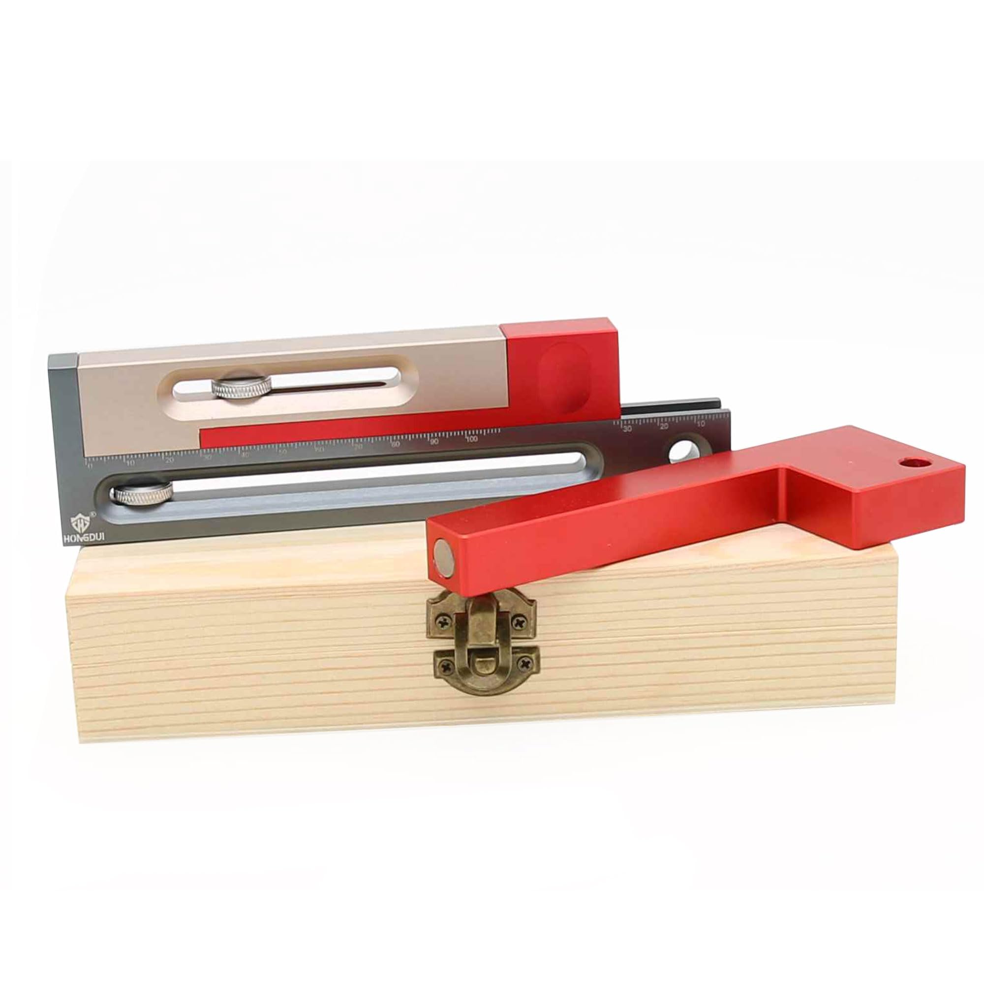 HONGDUI JF15 Kerfmaker Versión actualizada - Ajuste de ranura para sierra de mesa de aleación de aluminio de 7.1 pulgadas, bloque de medición de mortaja y espiga para carpintería