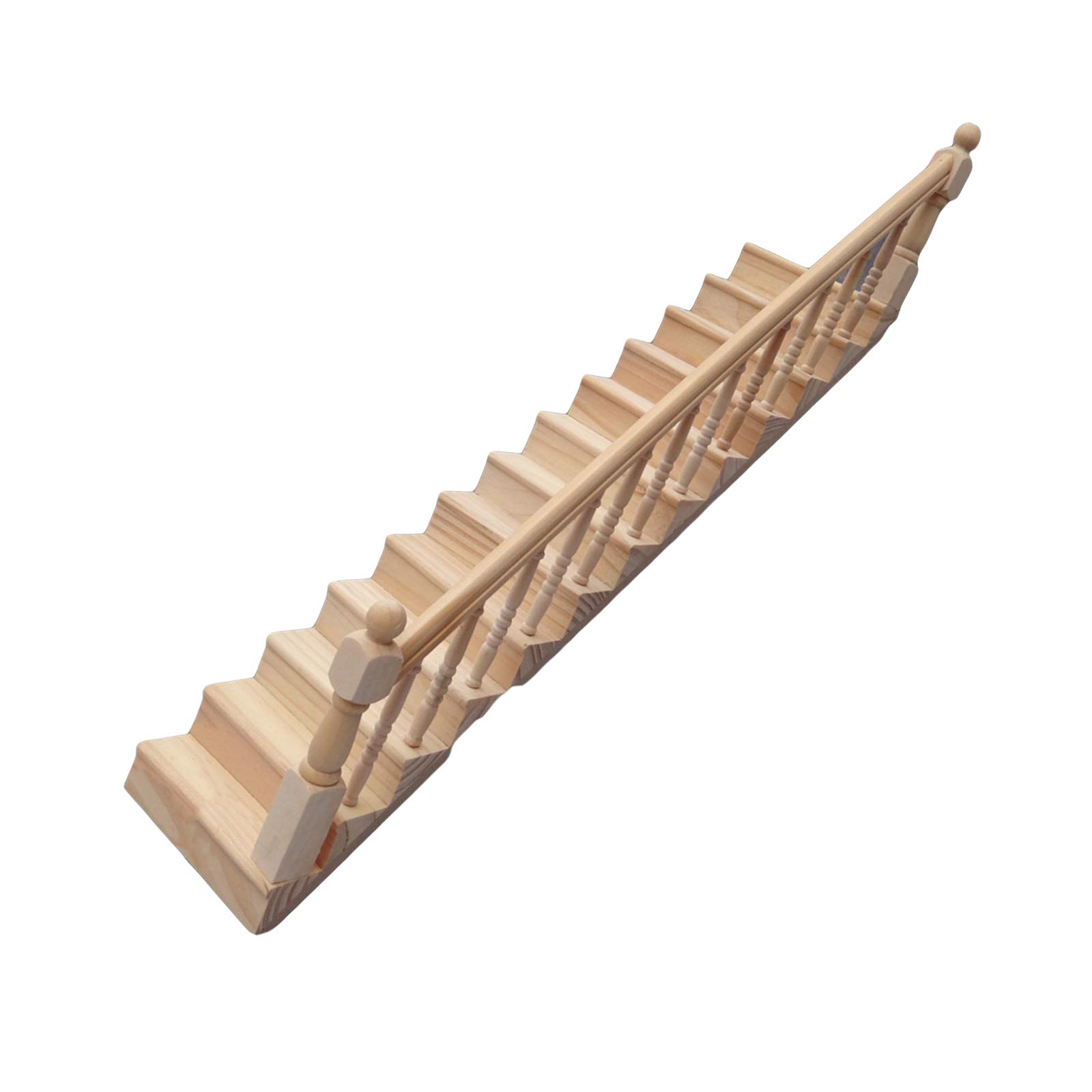 Escalier Miniature En Bois 1:12 Pour Maison De Poupée – DIY Accessoire Déco Pour Miniature, Paysage Et Bricolage – Cadeau Créatif Pour Modélistes Et Enfants