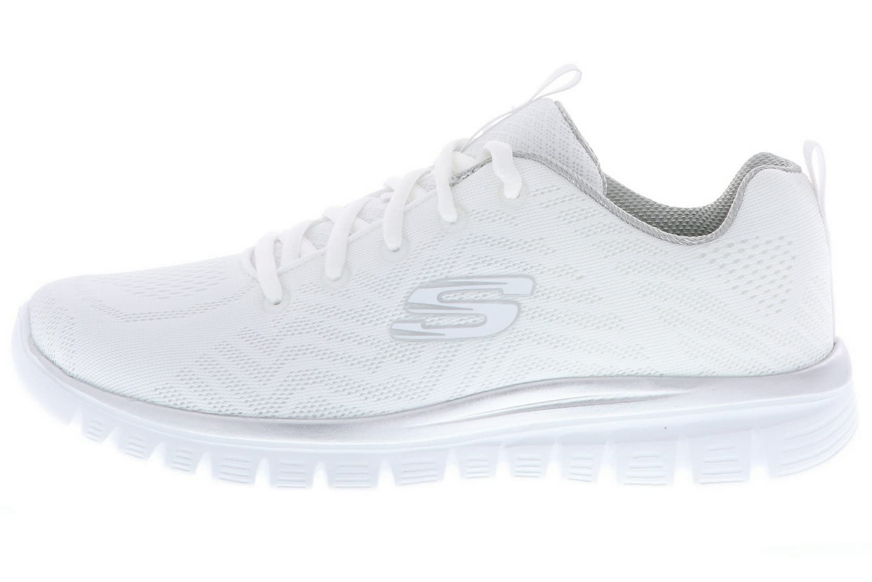 Skechers Graceful Get Conne Sneakers Basses Femme, Blanc, 36 EU - 5